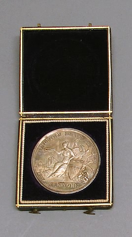 Appraisal: Silver award medal from the American Institute New York issued