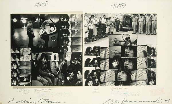 Appraisal: A Rolling Stones-related camera-ready layout signed by art director John