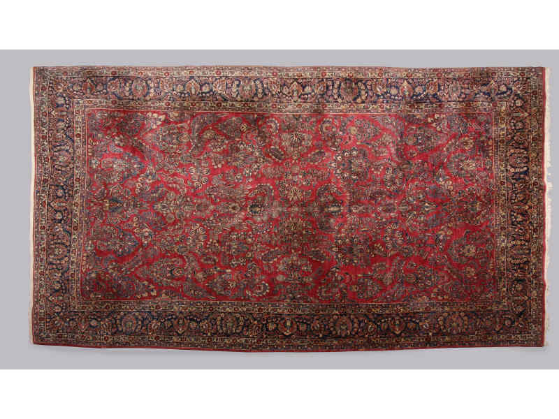 Appraisal: Antique Sarouk Room Size Rug Early th c red field