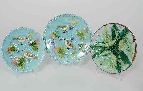 Appraisal: Continental Majolica Plates Germany A group of three majolica plates