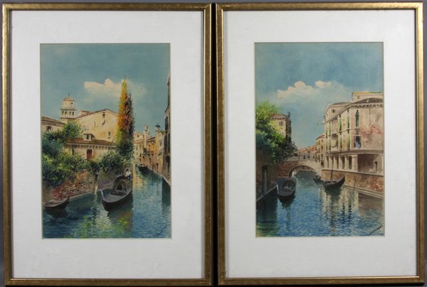 Appraisal: Pair of watercolors of Venice signed indistinctly LR x sight