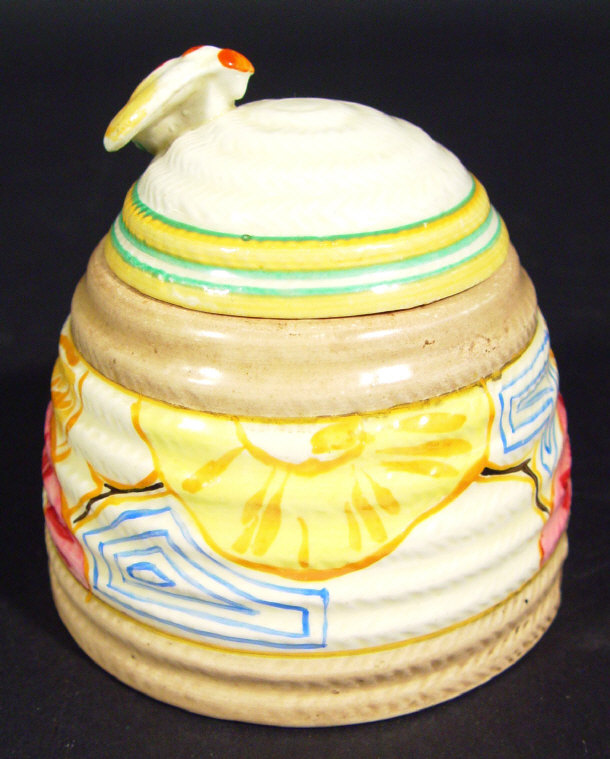 Appraisal: Clarice Cliff Bizarre Fantasque beehive shaped preserve pot and cover