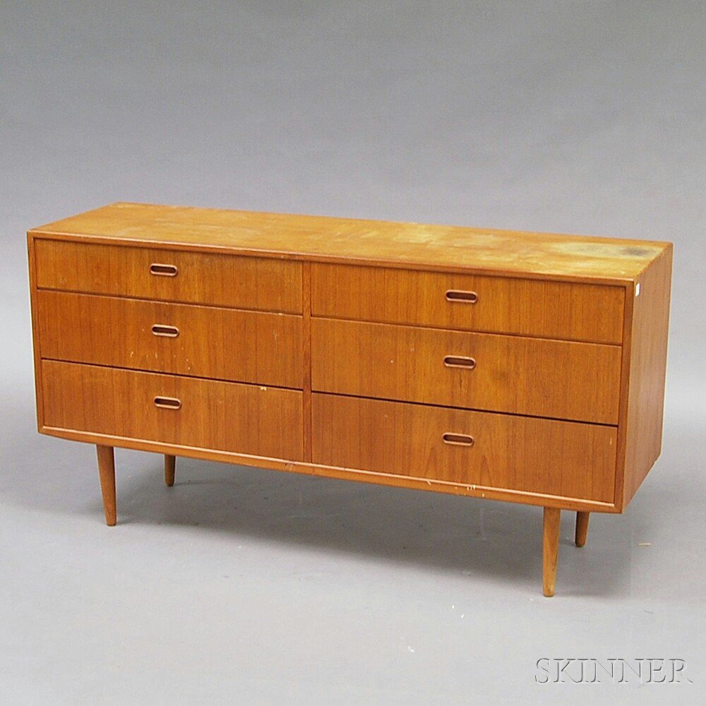 Appraisal: Danish Modern Teak Chest of Six Drawers Falster Denmark th