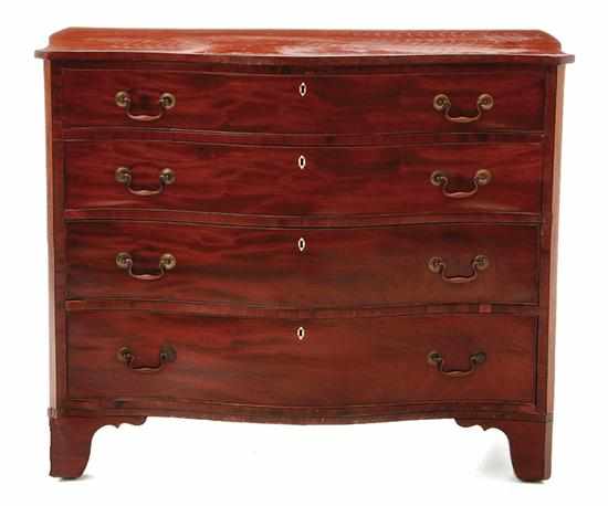 Appraisal: Federal mahogany chest of drawers Norfolk VA late th century