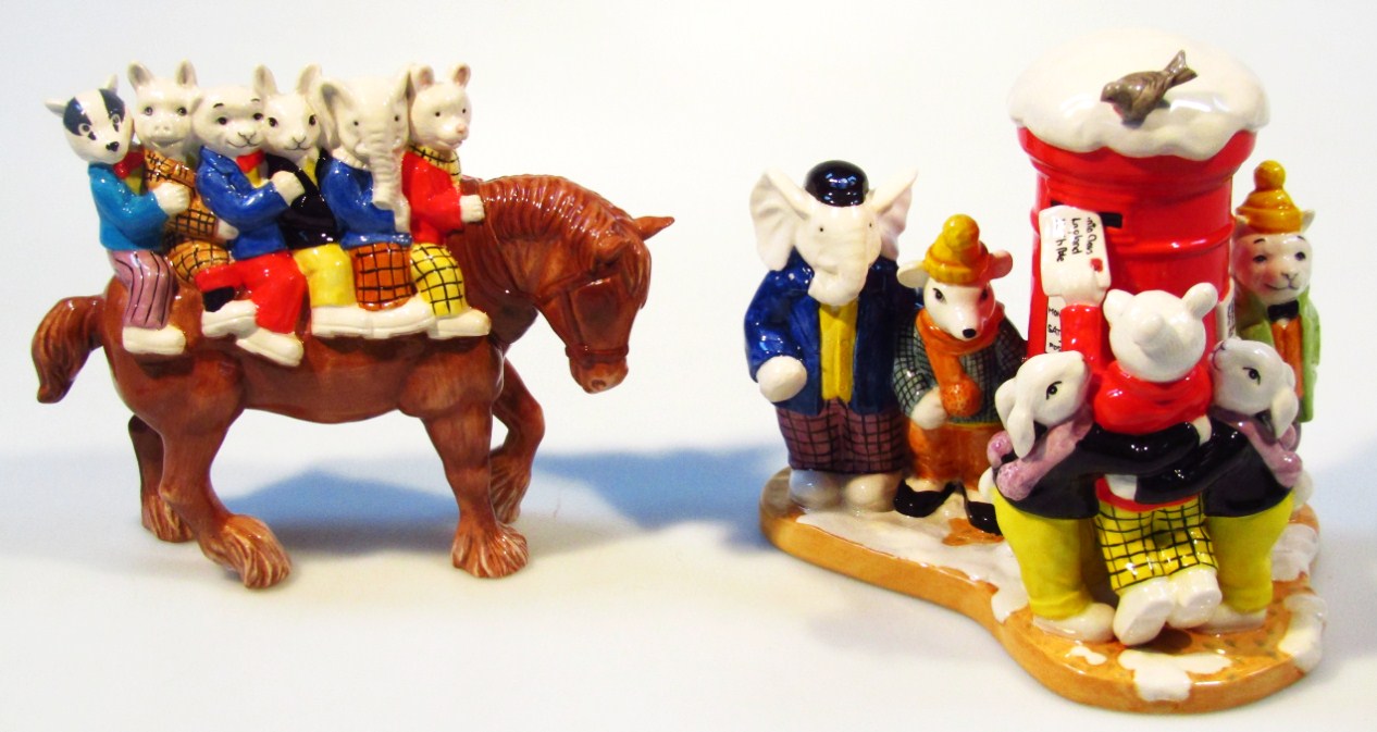 Appraisal: Two Royal Doulton Limited Edition Rupert Bear figure groups A