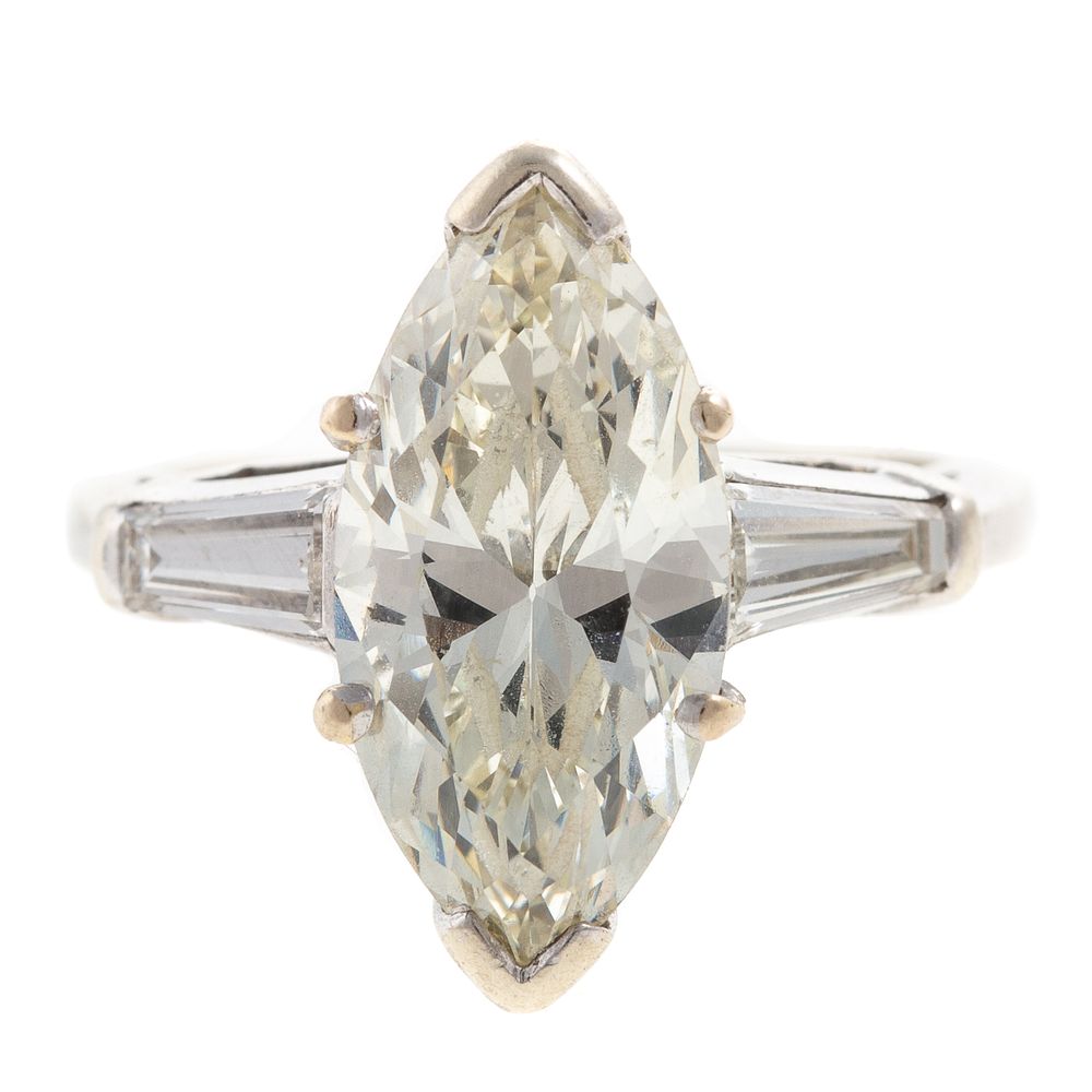 Appraisal: An Impressive ct Marquise Diamond Ring in K K white