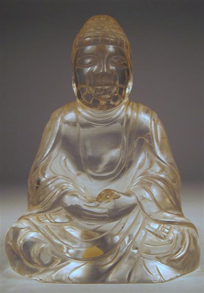 Appraisal: Chinese rock crystal figure of Buddha th century