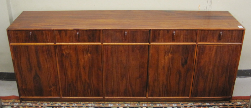 Appraisal: MID-CENTURY MODERN KOA WOOD OFFICE CREDENZA American c s hand