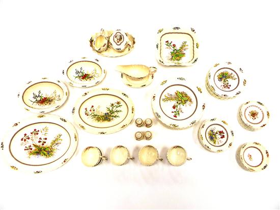 Appraisal: Copeland Spode ''Rosalie'' dinnerware sixty-one pieces eight dinner plates ''