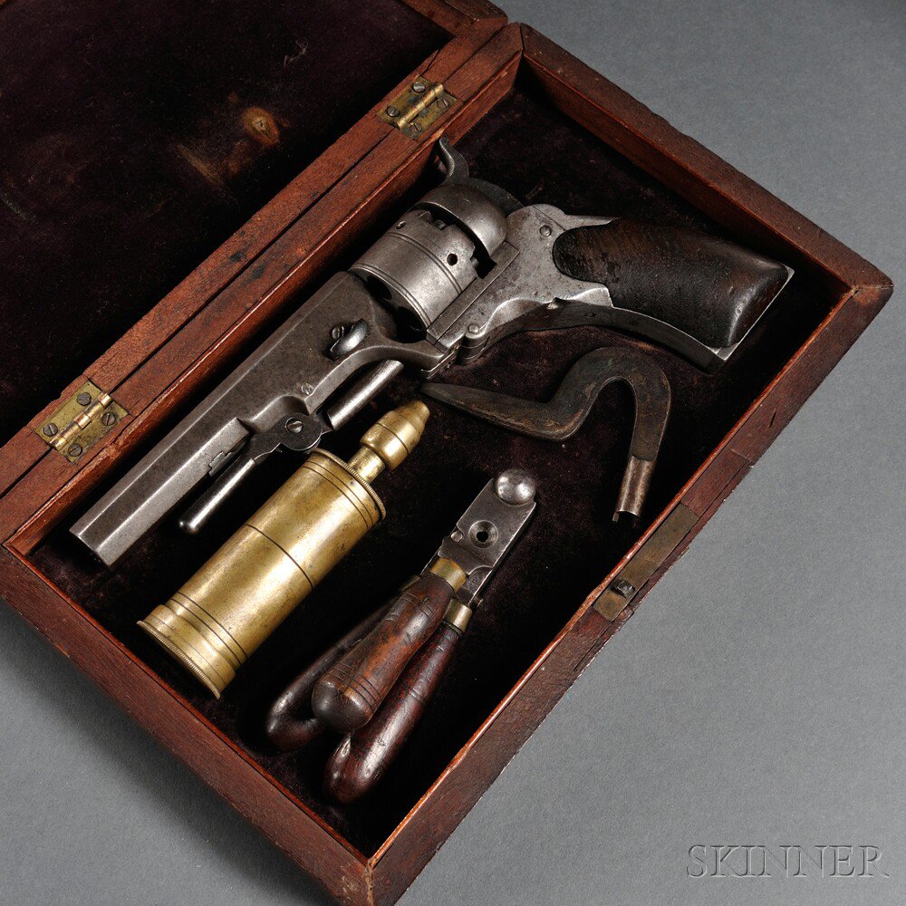 Appraisal: Cased Paterson Number Two Fifth Model Ehlers Pocket Revolver c