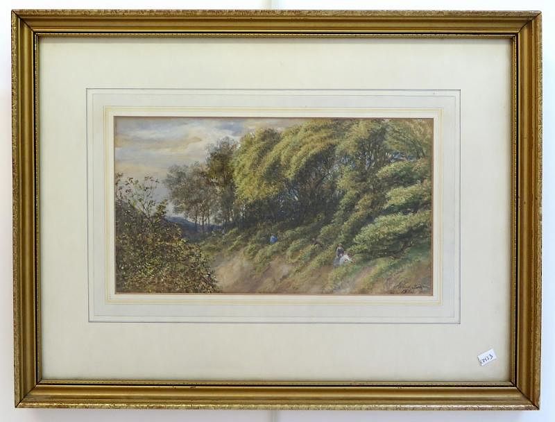 Appraisal: Watercolor Goauche By James F M Gow Watercolor Goauche By