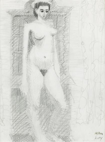 Appraisal: MILTON AVERY american - STANDING NUDE Signed 'Milton Avery' bottom