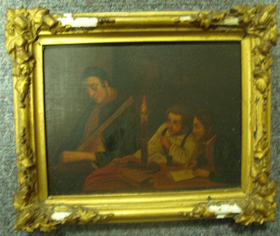 Appraisal: Early th Century French School The Sleeping Tutoroil on board