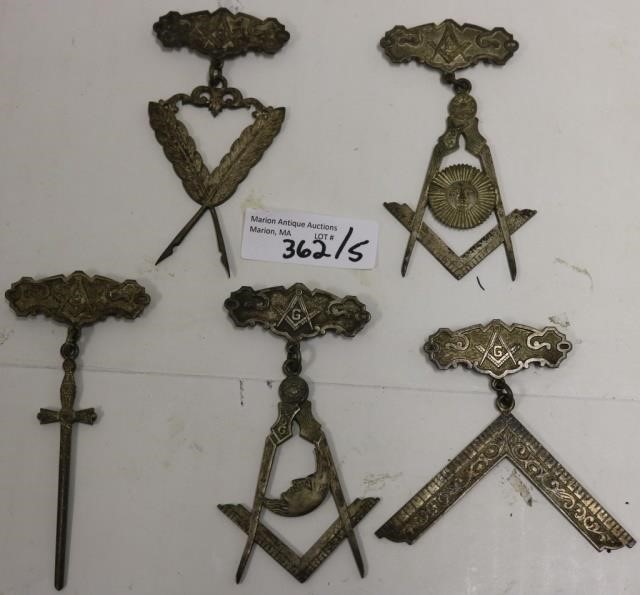 Appraisal: METAL MASONIC LODGE MEDALS TO LONG