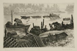 Appraisal: NORMAN MERRITT TH C ME - ETCHINGS Etchings all pencil