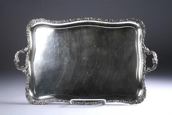 Appraisal: RUSSIAN SILVER TWO-HANDLED SERVING TRAY Adolf Sper St Petersburg D