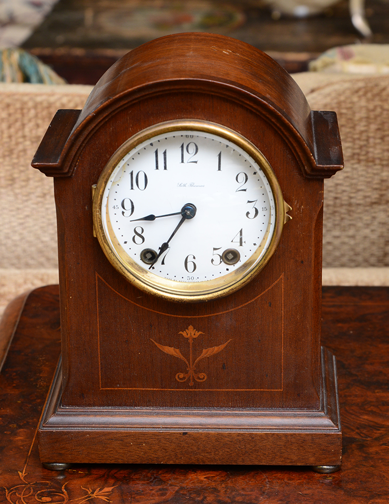 Appraisal: Seth Thomas Mantel Clock in the George III Style Inlaid