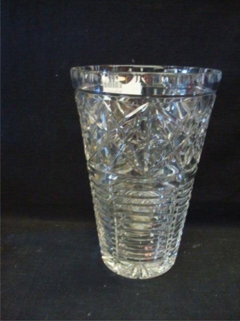 Appraisal: Large Cut Crystal Vase From a Bronxville NY estate Dimensions