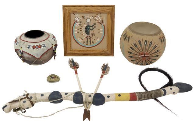 Appraisal: lot of Collection of Southwest items comprising framed Native American