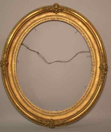 Appraisal: VICTORIAN GILTWOOD FRAME late th century the oval molded frame