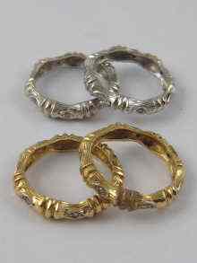 Appraisal: Two yellow metal tests ct gold rings set with diamonds