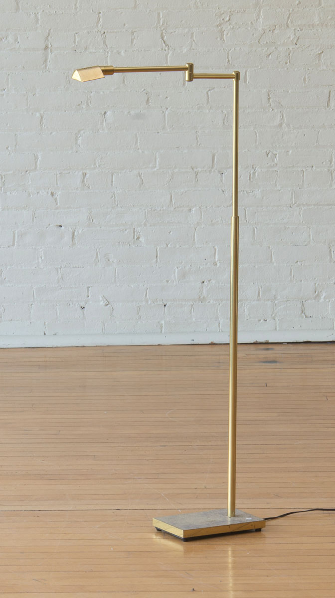 Appraisal: SINGLE-ARM BRASS READING LAMP x x in Estimate -