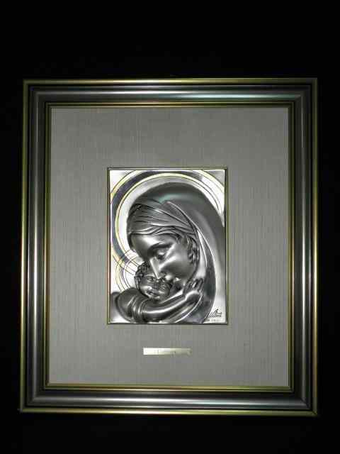 Appraisal: Italian silver framed relief plaque Signed ''Valenti'' lower right Titled