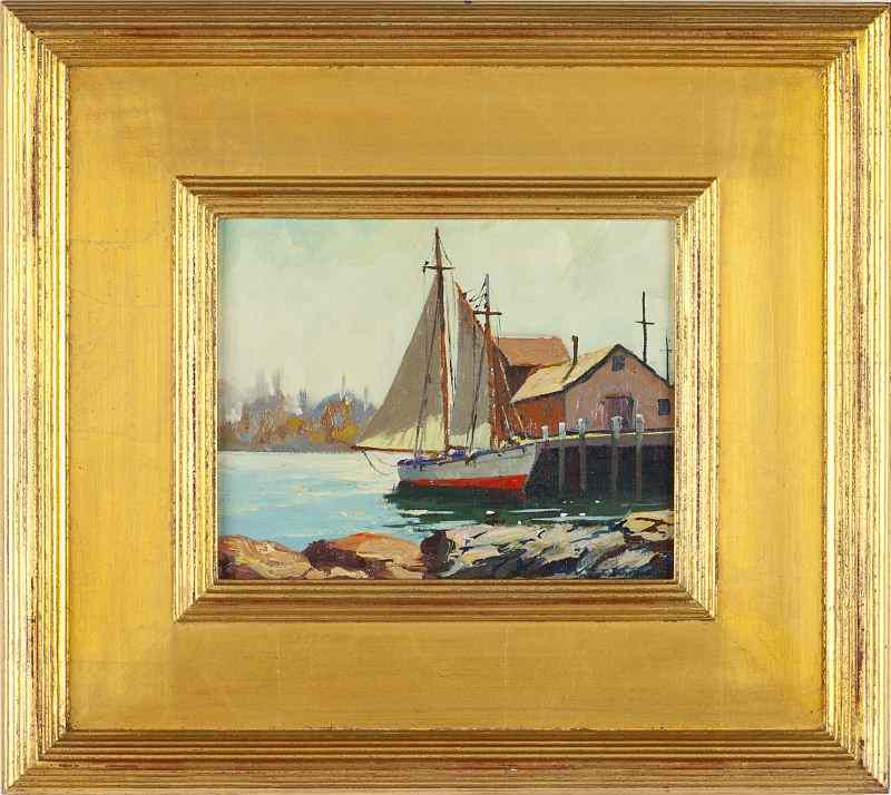 Appraisal: J J Enwright NY - Red Hulloil on board signed