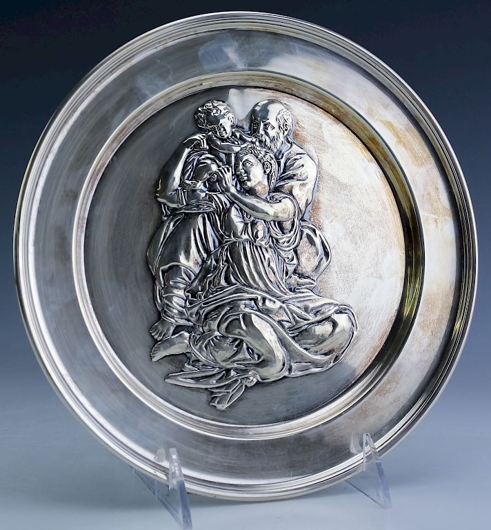 Appraisal: Michelangelo Sterling Silver gram Decor Plate Danbury Mint sterling silver