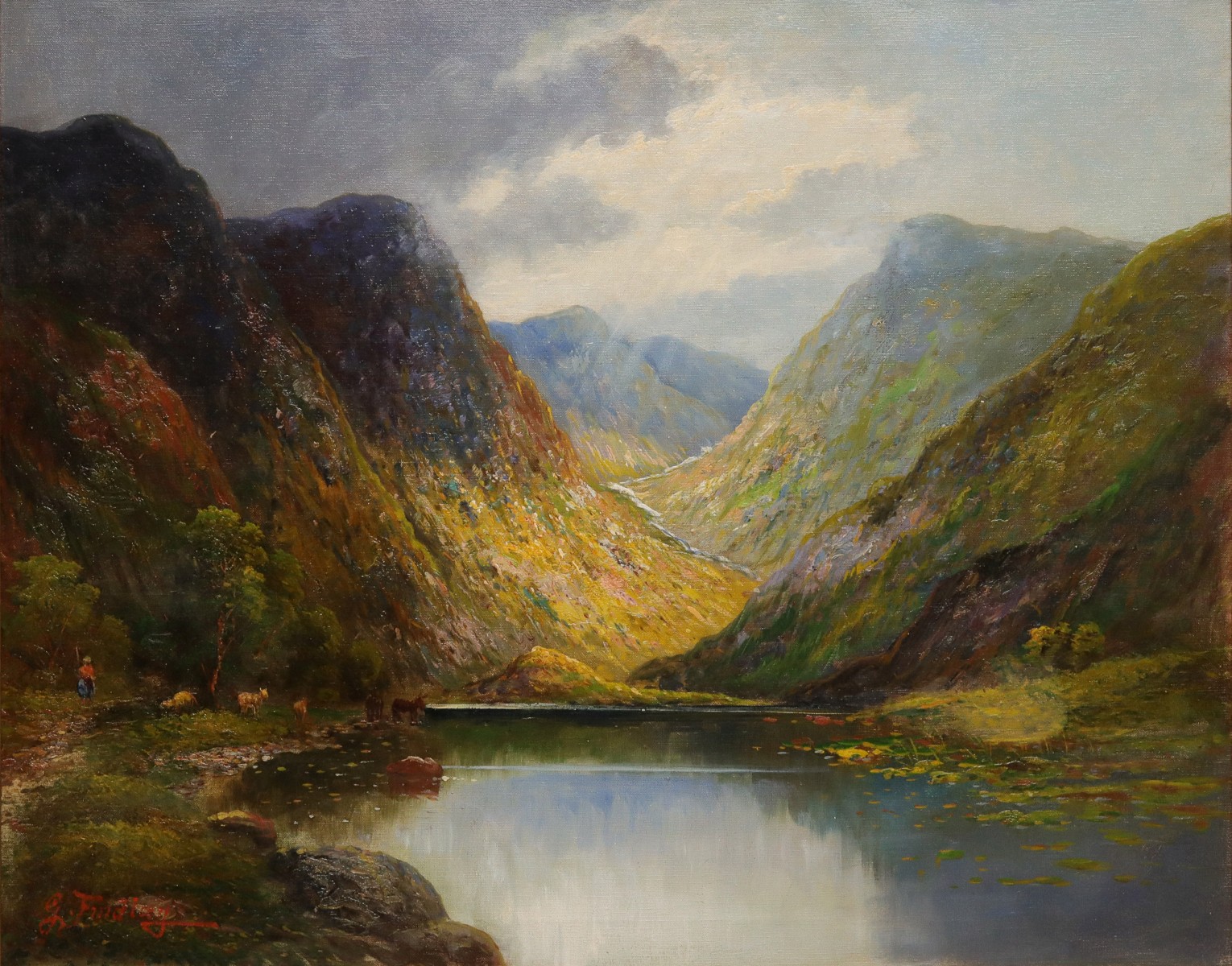 Appraisal: GEORGE FINDLAY BRITISH EARLY TH CENTURY OILGeorge FindlayLoch Katrina Scotland