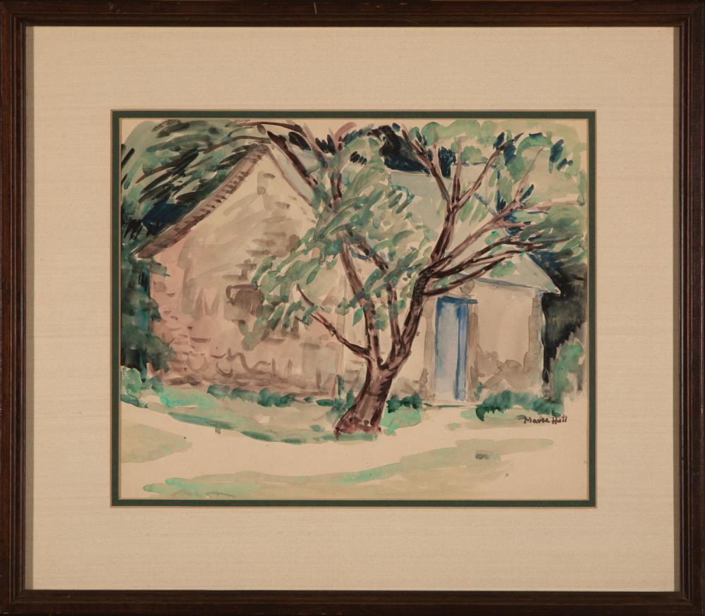 Appraisal: Marie Atkinson Hull American Mississippi - Cabin watercolor on paper