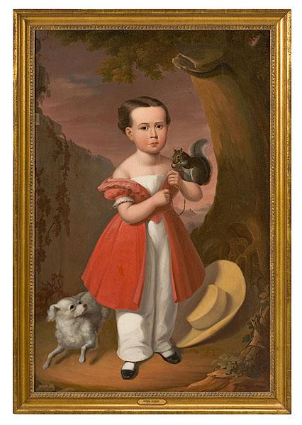 Appraisal: LOUIS BAHIN ATTRIBUTED SOUTHERN PORTRAIT Natchez Mississippi ca s An