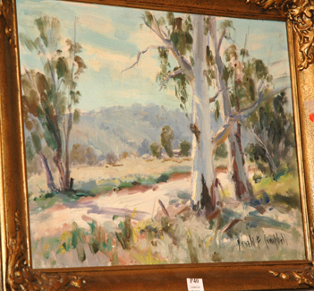 Appraisal: DONALD CAMPBELL BUSH LANDSCAPE OIL ON BOARD