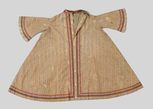 Appraisal: FINE EARLY CHILD S DRESS Chintz like fabric in brown