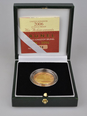 Appraisal: A boxed Royal Mint commemorative gold proof coin Bunel