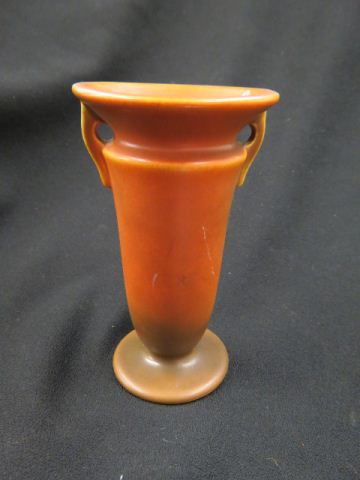 Appraisal: Roseville Pottery Orian Vase bron tall excellent