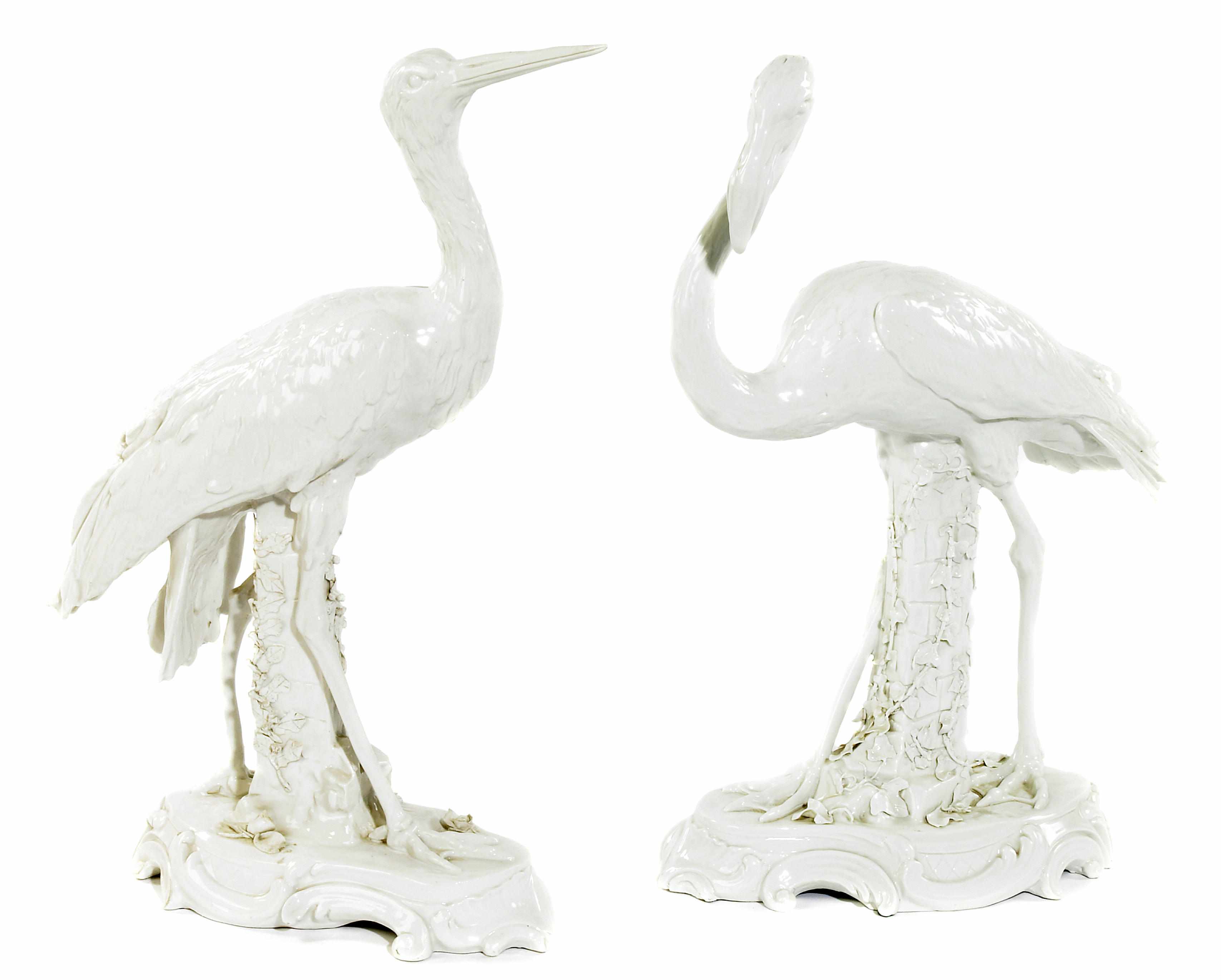 Appraisal: A pair of French blanc de chine porcelain models of