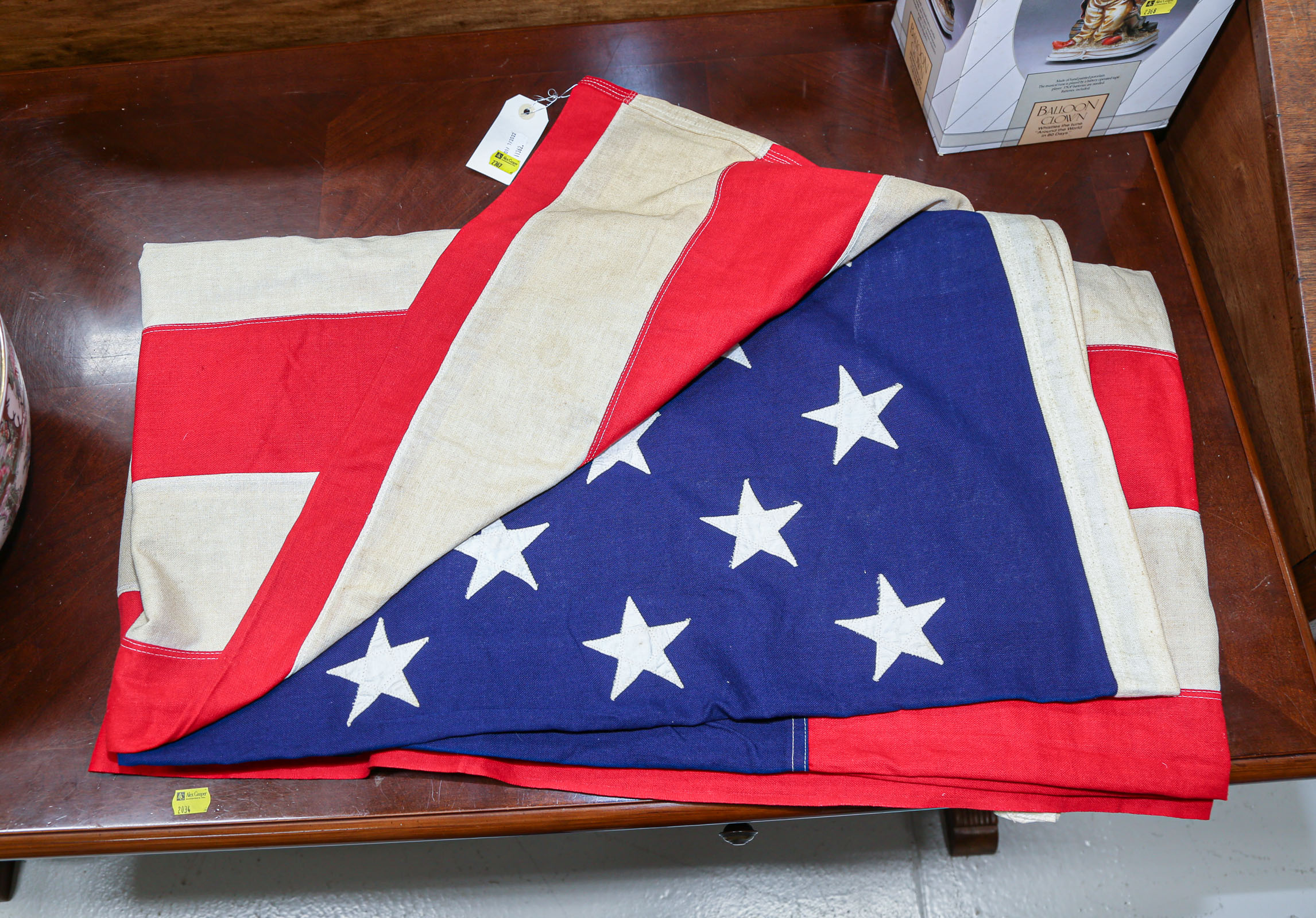 Appraisal: STAR AMERICAN FLAG Completely sewn not printed x ft