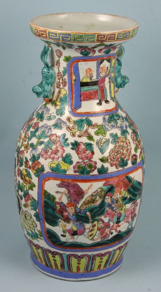 Appraisal: th Century porcelain vase having a hole for lamp wire