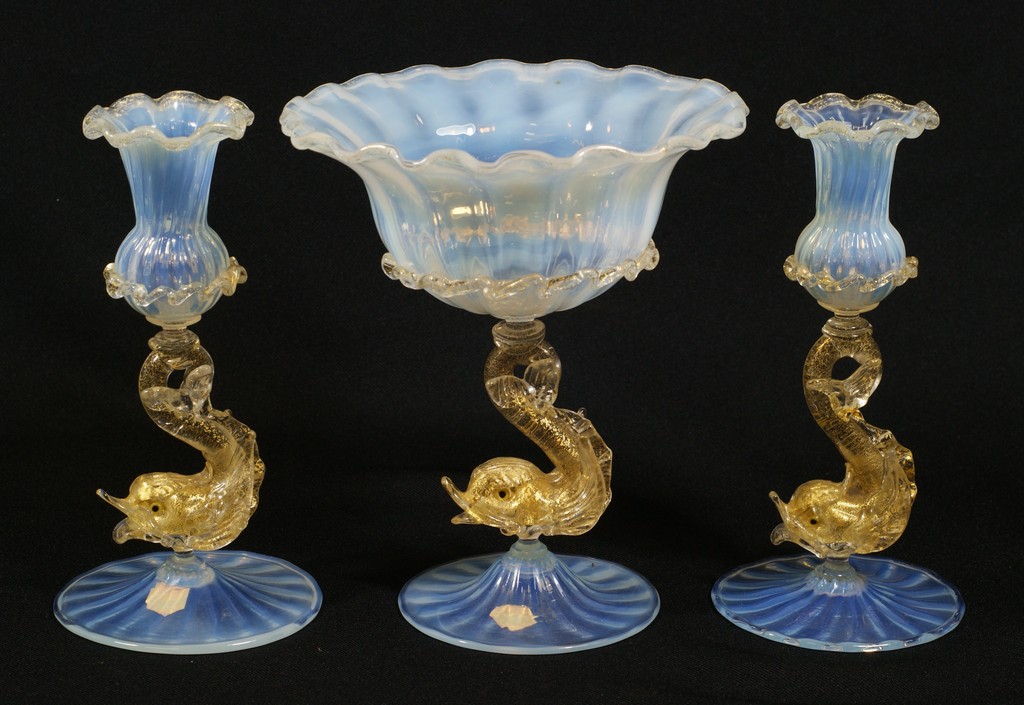 Appraisal: pcs of Venetian Glass labeled Murano Vetri to include a