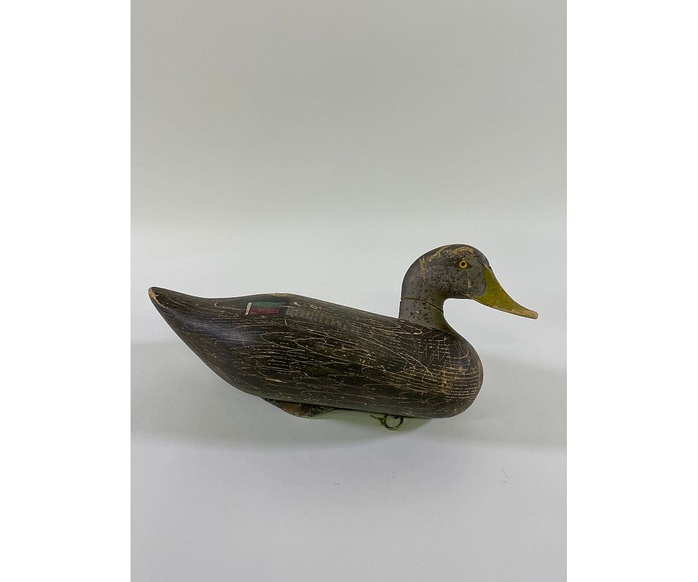 Appraisal: Hen Black Duck Decoy Hen black duck decoy signed H