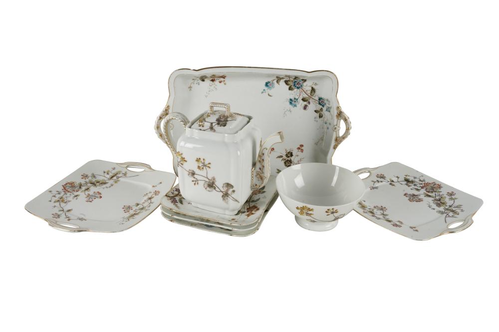 Appraisal: LIMOGES PORCELAIN SERVICEan assembled partial service comprising twelve Charles Field