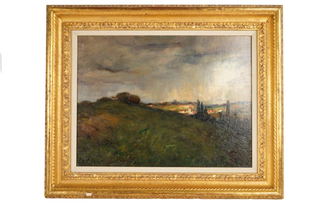 Appraisal: CLARENCE MONTFORT GIHON - APPROACHING STORM oil on canvas signed