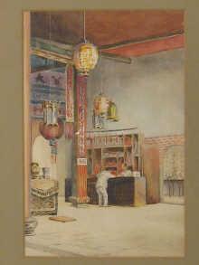 Appraisal: An unsigned Chinese watercolour x cm