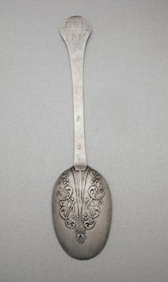 Appraisal: A William III spoon pricked 'DF' over ' ' over