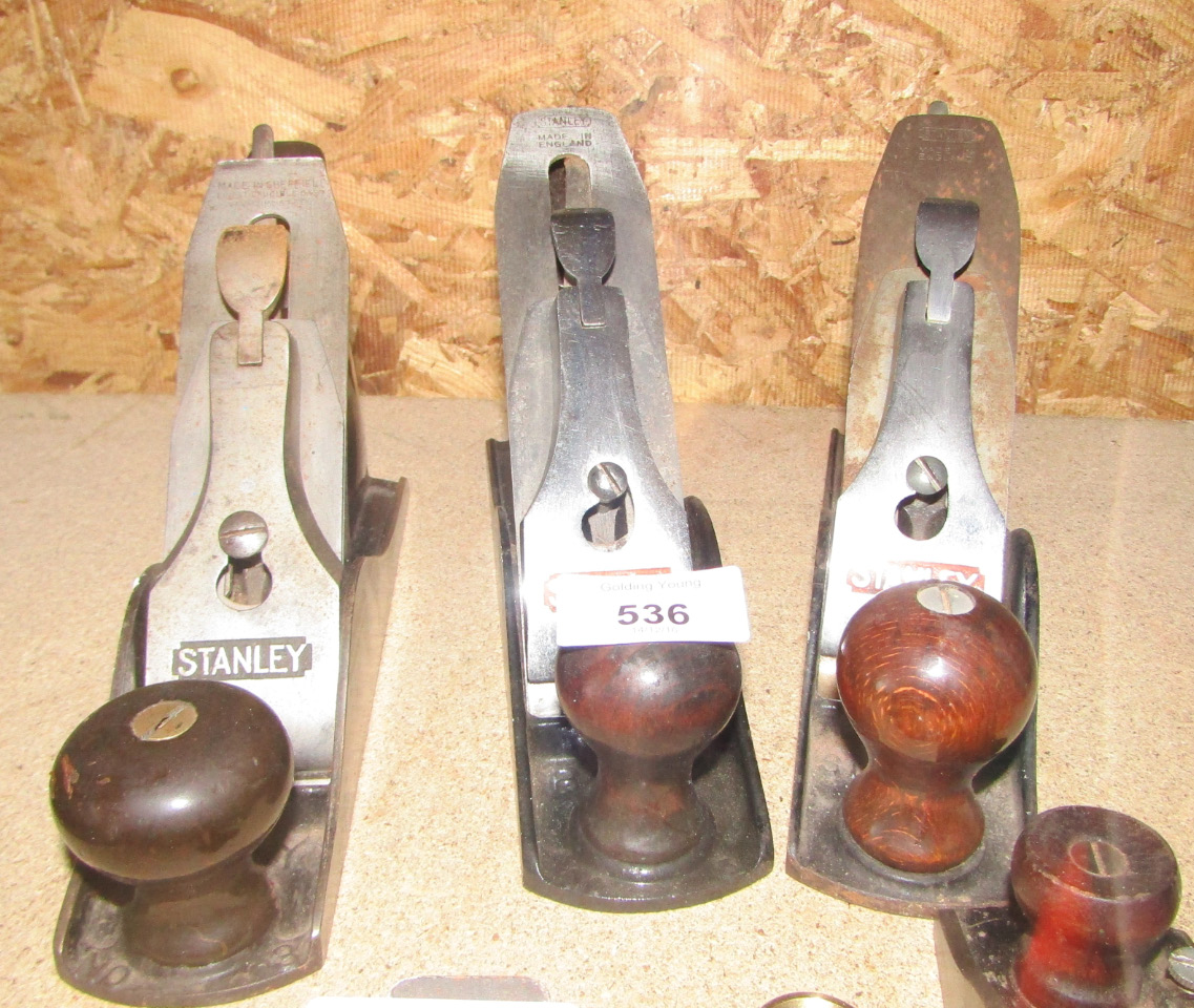 Appraisal: Three Stanley smoothing planes two No 's and a No