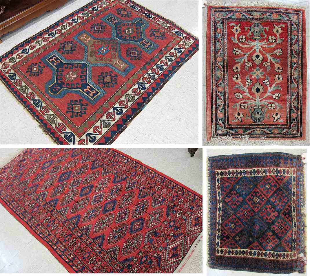 Appraisal: FOUR SEMI-ANTIQUE AREA RUGS ' '' x ' '' Belouch