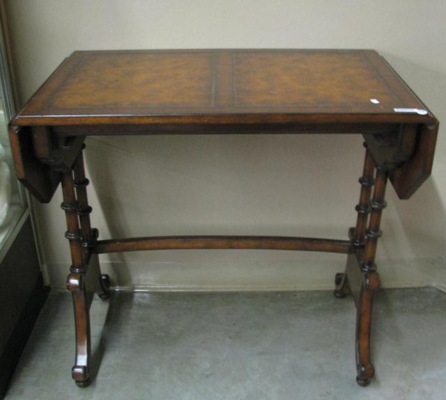 Appraisal: Highland House Drop Leaf ''Victoria'' Table with leather insert top