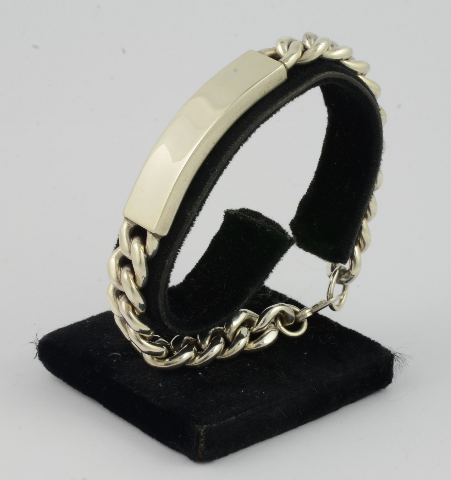 Appraisal: Sterling silver ID bracelet marked XL trademark - long TO