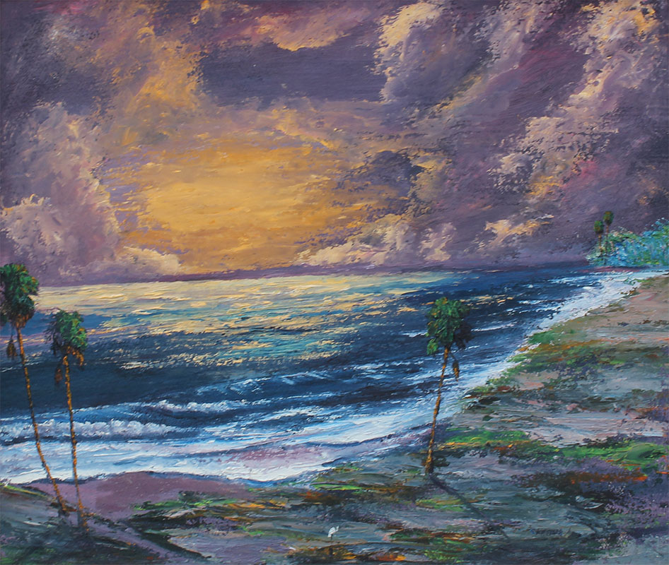 Appraisal: WHEELER Charles ''Chico'' American th Century Costal Sunset Oil Masonite